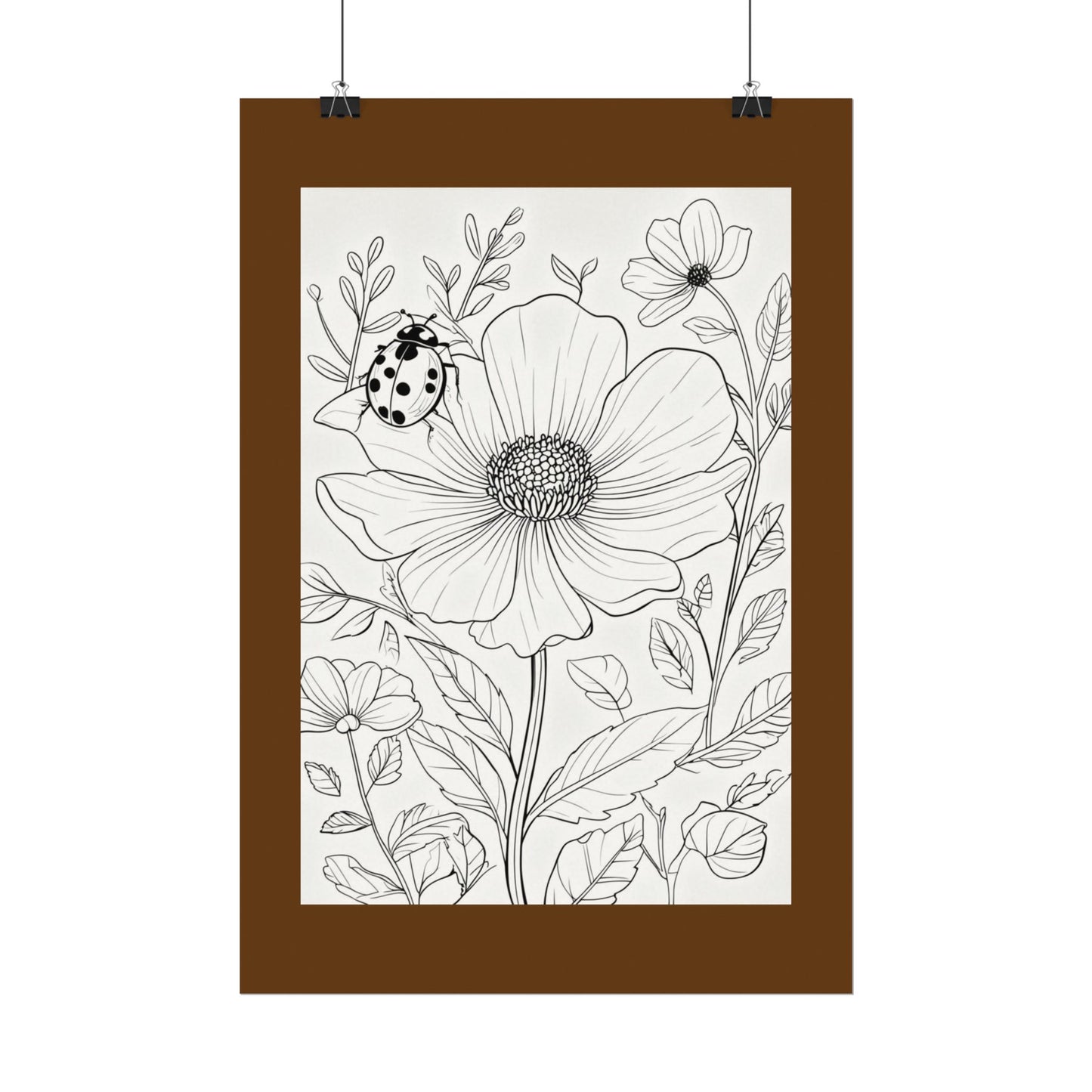 COLOR IT YOURSELF  Line Art Poster — Textured Matte Print