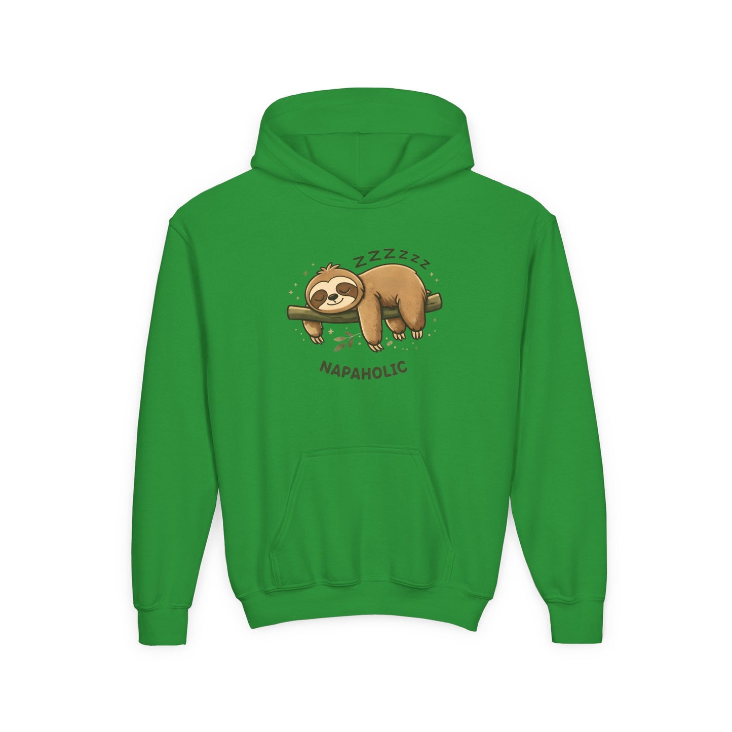 Youth Hoodie — 'Napaholic' Cute Sleeping Sloth Pullover