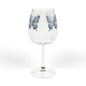 12oz Butterfly Wine Glass — Blue Floral Stemware for Gifts & Entertaining