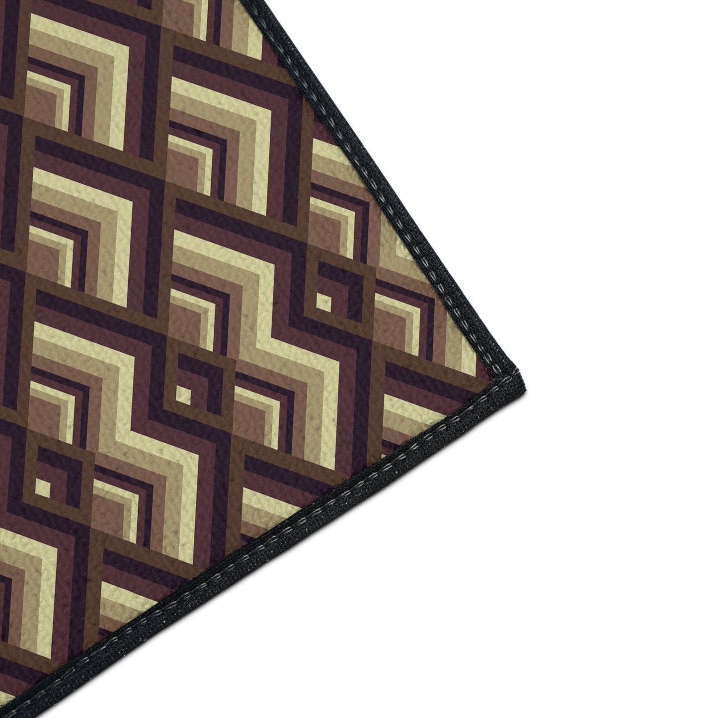 Geometric Retro Diamond Heavy-Duty Floor Mat