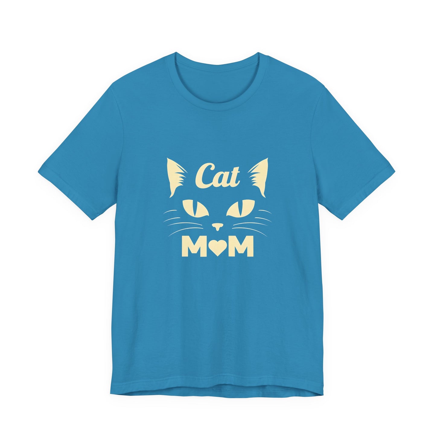 Cat Mom T-Shirt — Cute Cat Face Graphic Tee for Cat Lovers