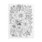 Floral Coloring Poster — Rolled Black & White Doodle Print for Adults, DIY Wall Art