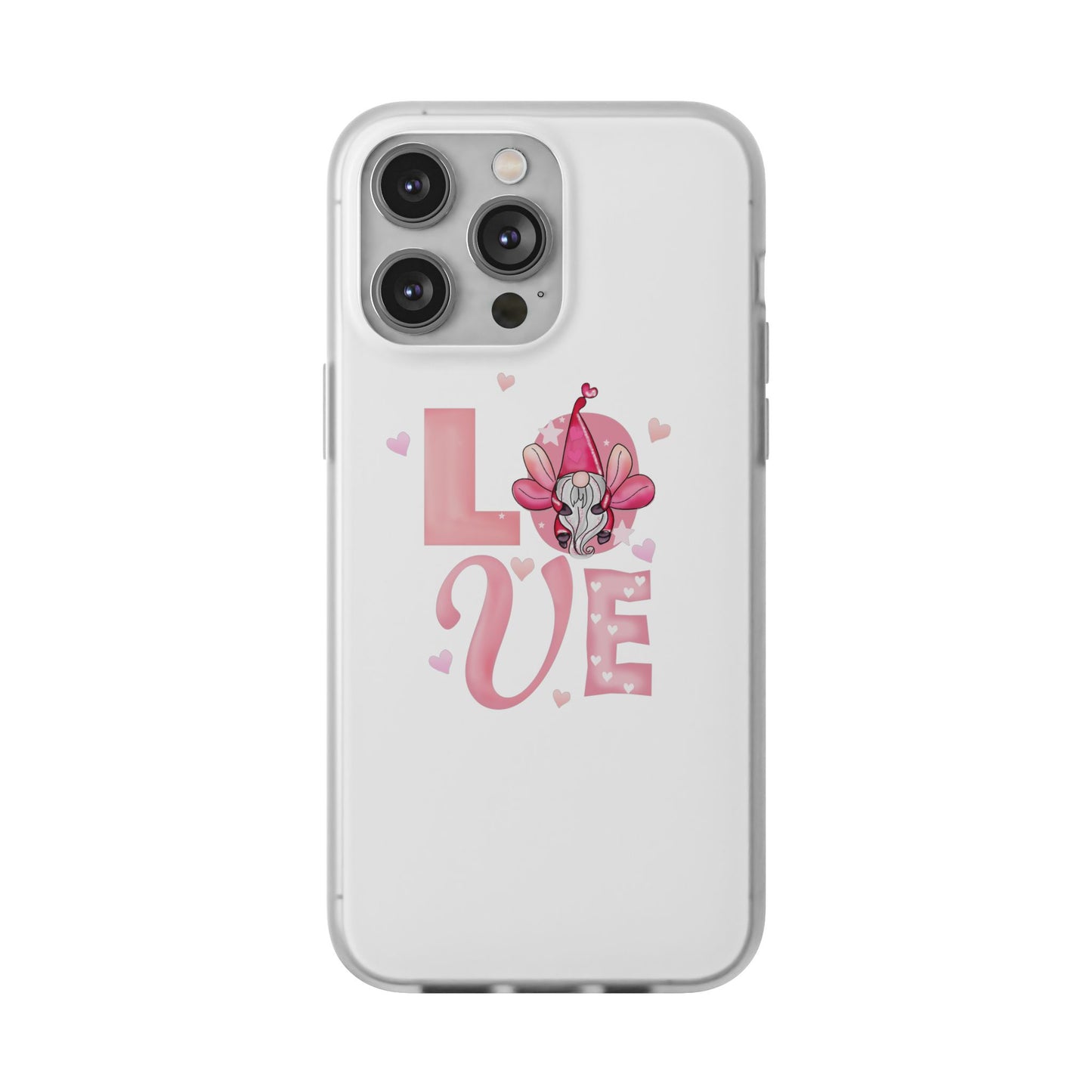 Love Gnome Phone Case — Cute Pink Valentine Flexi Case