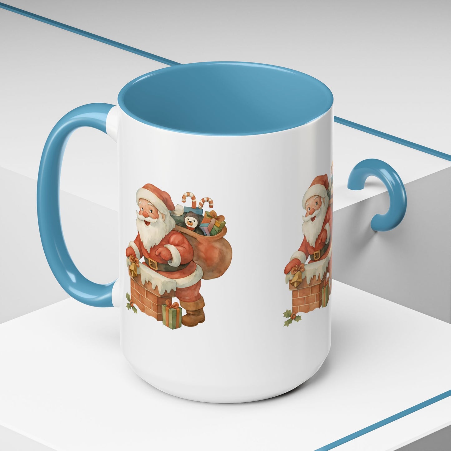 Festive Santa Coffee Mug, Holiday Gift, Christmas Decorations, Cozy Kitchen, Unique Mug, Santa-Themed Drinkware