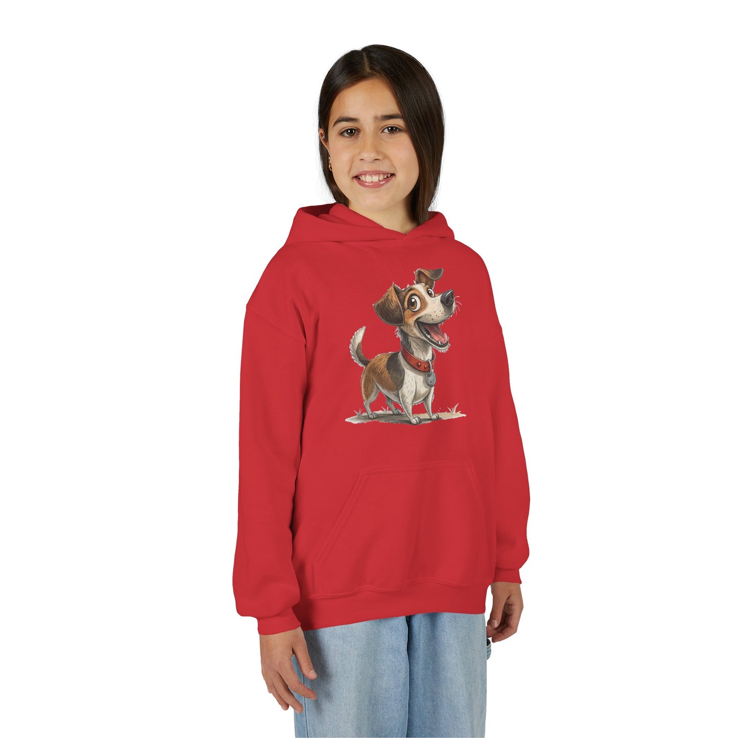 Kids Dog Hoodie – Cute Cartoon Jack Russell Puppy Sweatshirt (Custom Name Option)