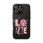 Love Gnome Phone Case — Cute Pink Heart Valentines Protective Case