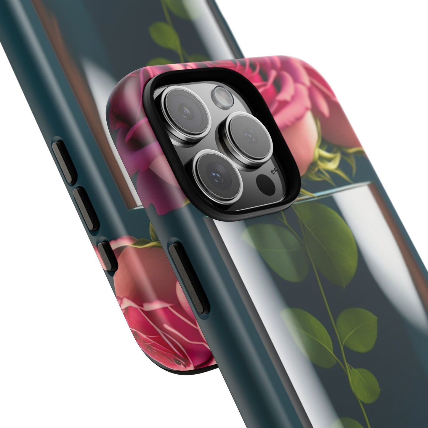 Penguin in a Glass Floral Tough Phone Case — Cute Protective Phone Cover