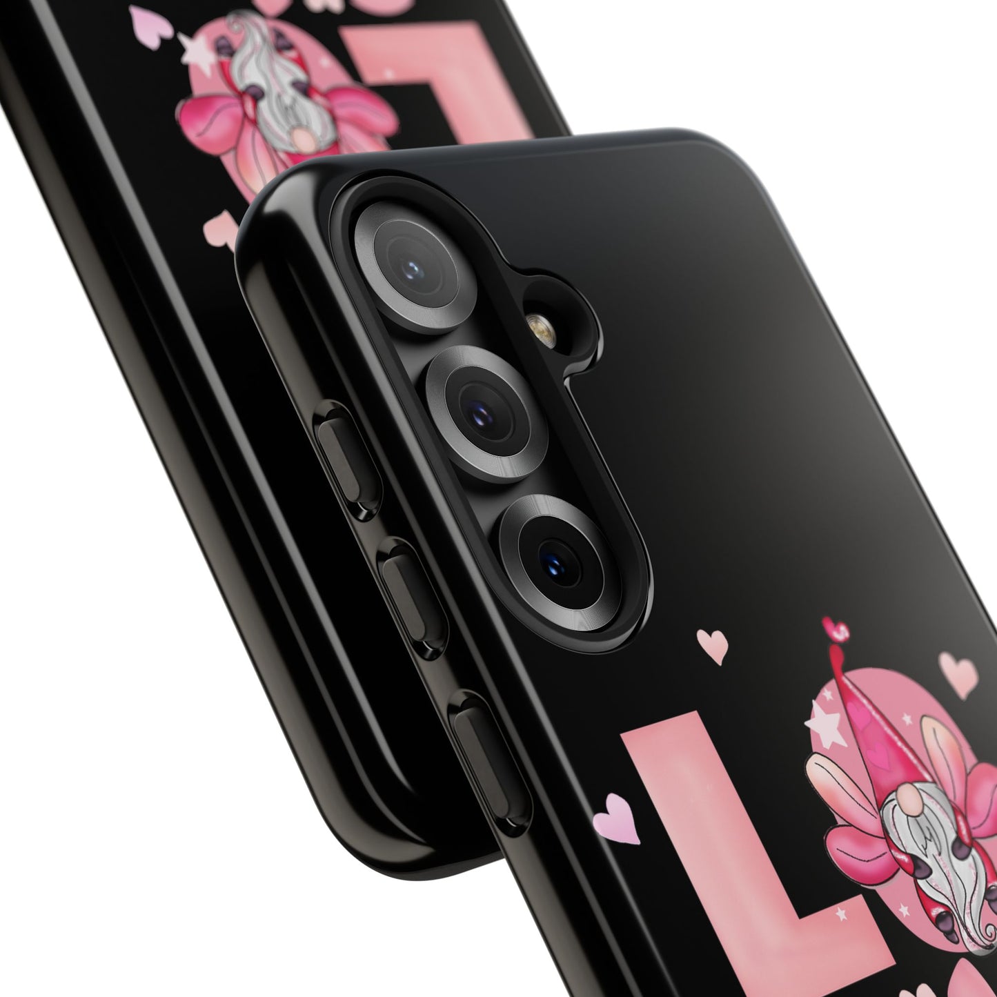 Love Gnome Phone Case — Cute Pink Heart Valentines Protective Case