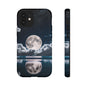 Moonlit Reflection Phone Case — Night Sky Moon & Clouds Tough Case