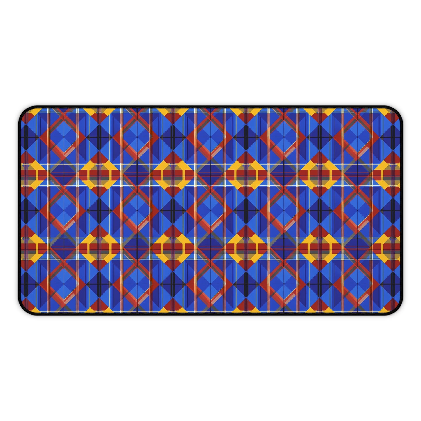 Colorful Geometric Desk Mat - Stylish Work & Gaming Surface