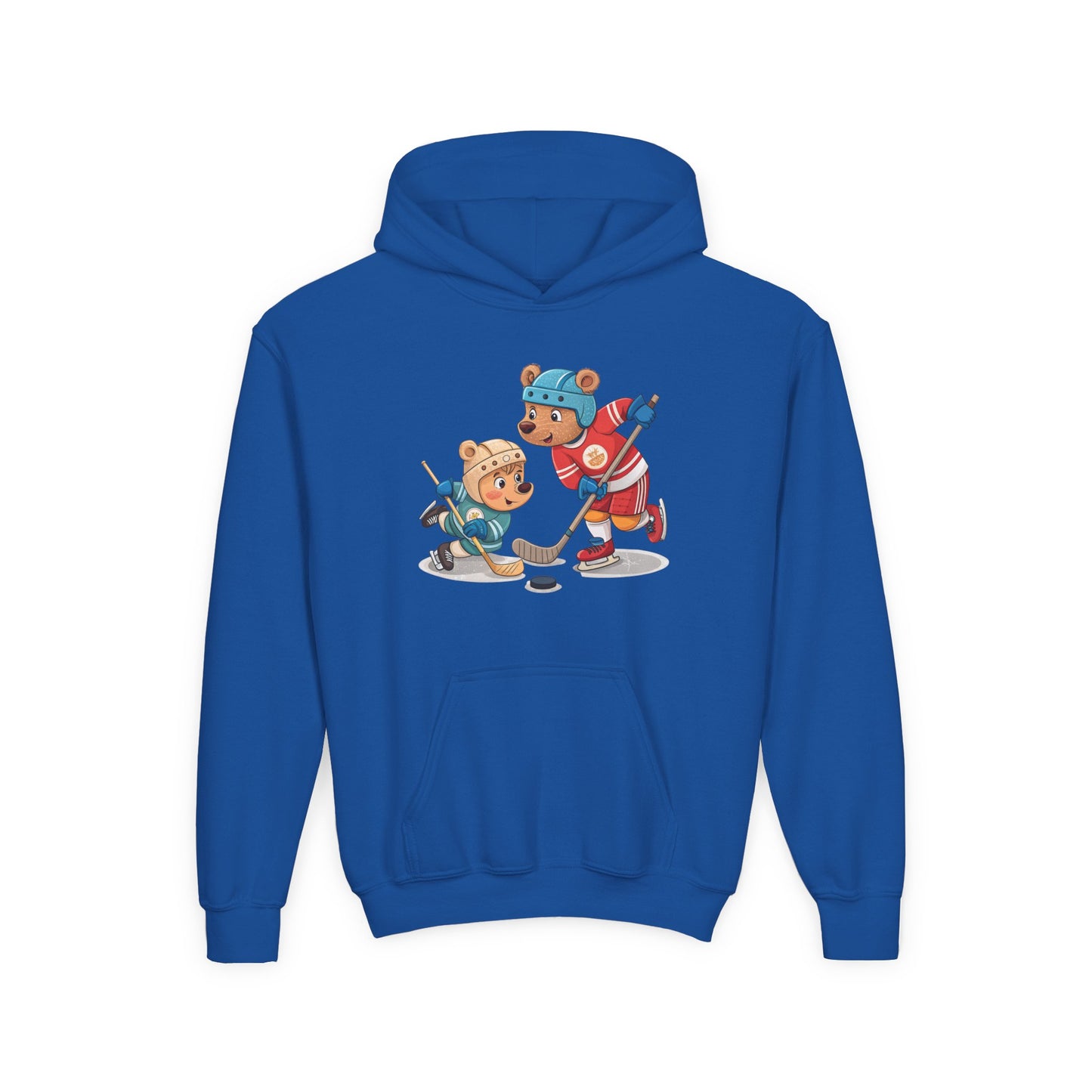 Youth Hockey Hoodie - Cute Kids Ice Hockey Players Pullover (Add Name)