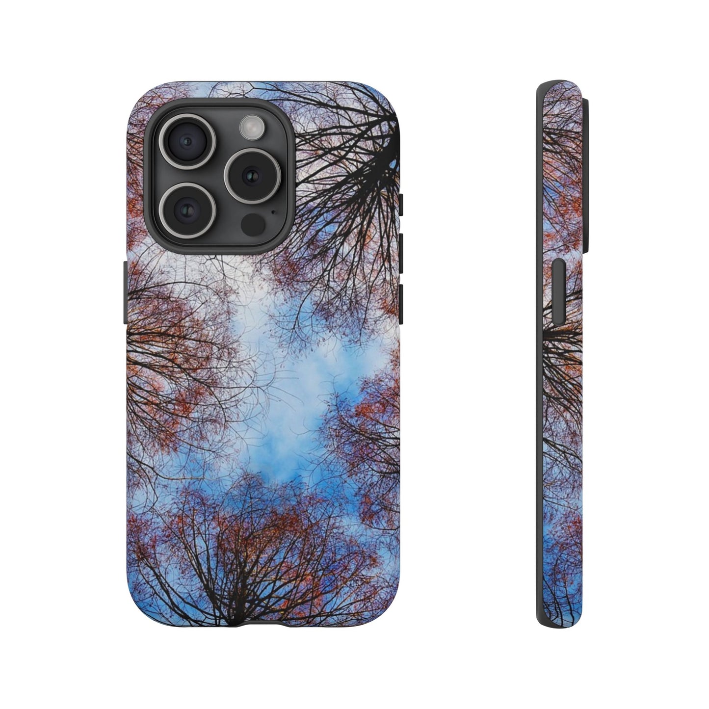 Skyward Trees Phone Case — Nature Forest Canopy Protective Tough Case