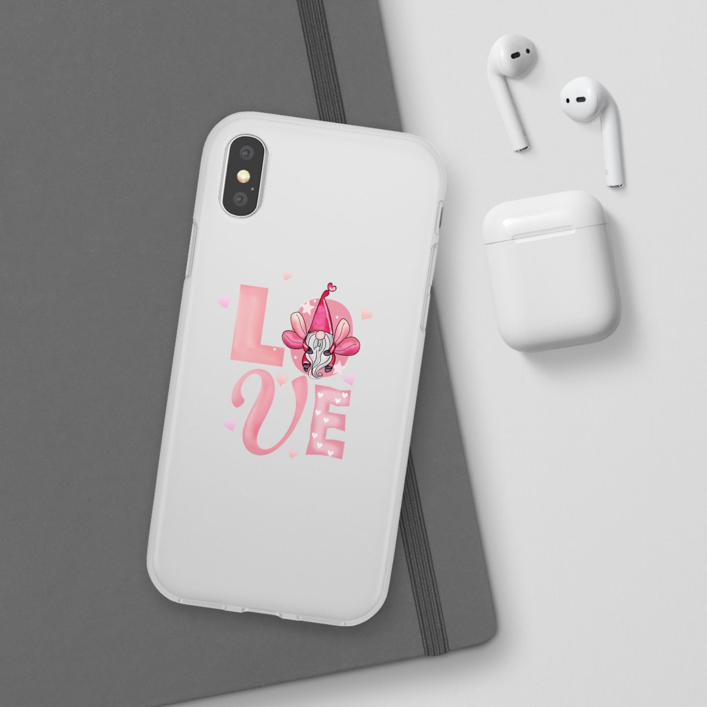 Love Gnome Phone Case — Cute Pink Valentine Flexi Case