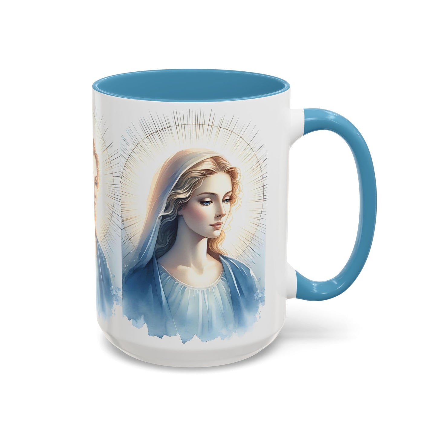 Serene Virgin Mary Accent Coffee Mug