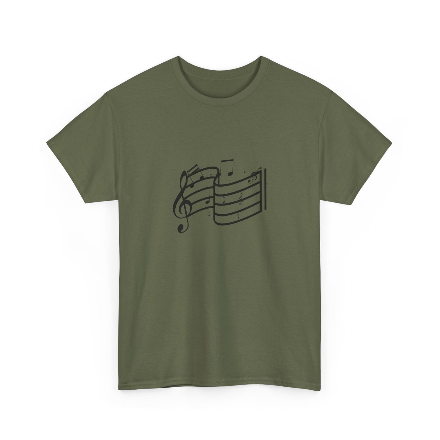Music Notes T‑Shirt — Minimalist Sheet Music Tee for Musicians & Music Lovers