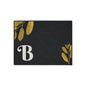 Monogram B Heavy Duty Floor Mat — Black & Gold Botanical Doormat