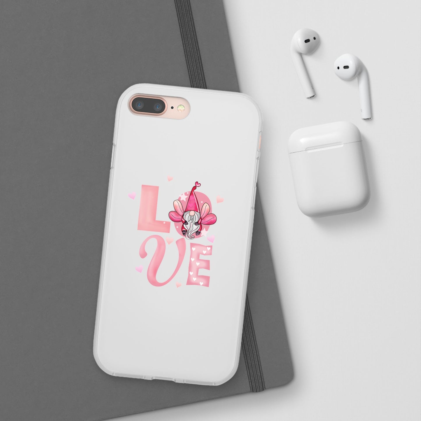 Love Gnome Phone Case — Cute Pink Valentine Flexi Case