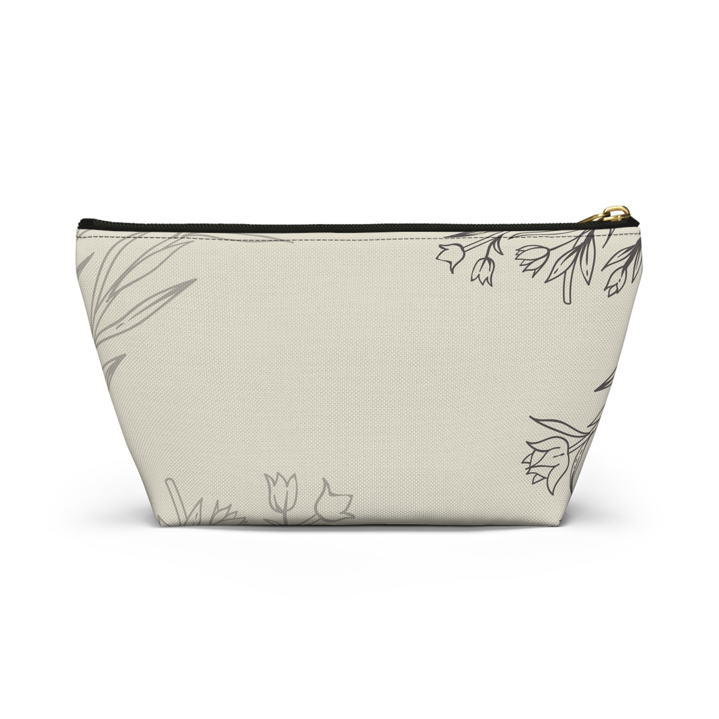 Floral Sketch Accessory Pouch — T‑Bottom Makeup & Travel Organizer