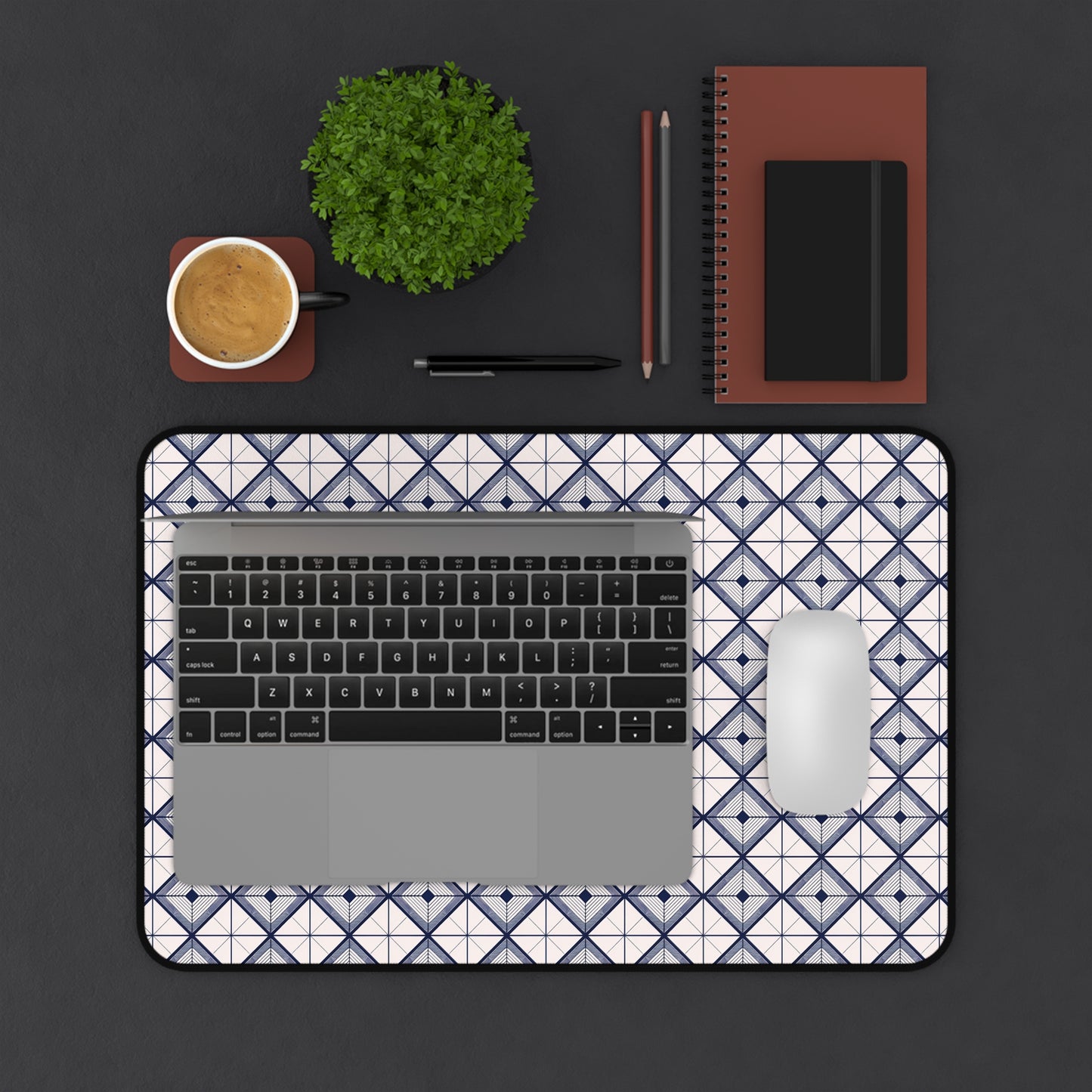 Geometric Desk Mat - Modern Office Accessory for Stylish Workspaces