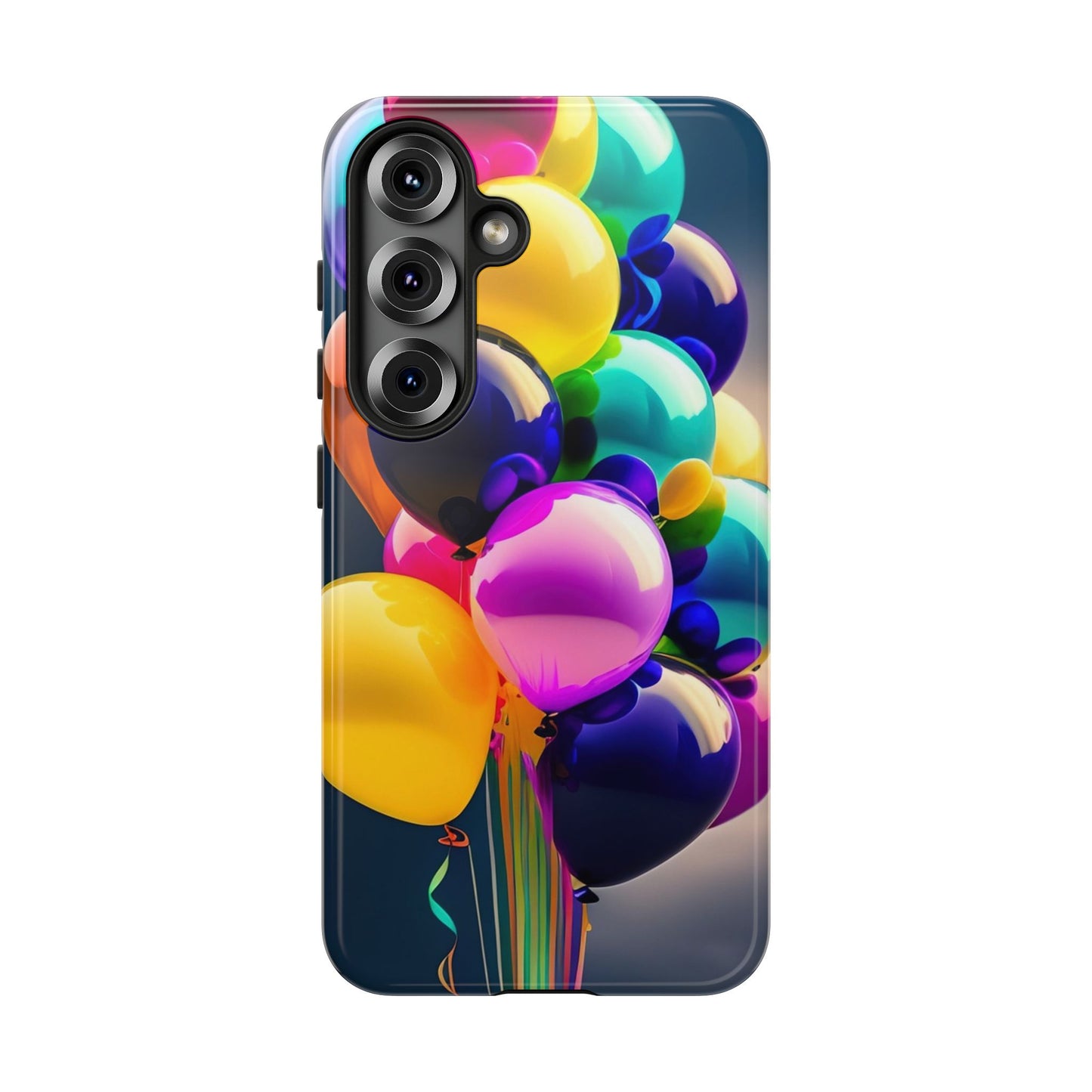 Colorful Balloon Tough Phone Case — Vibrant Party Balloons Protective Cover
