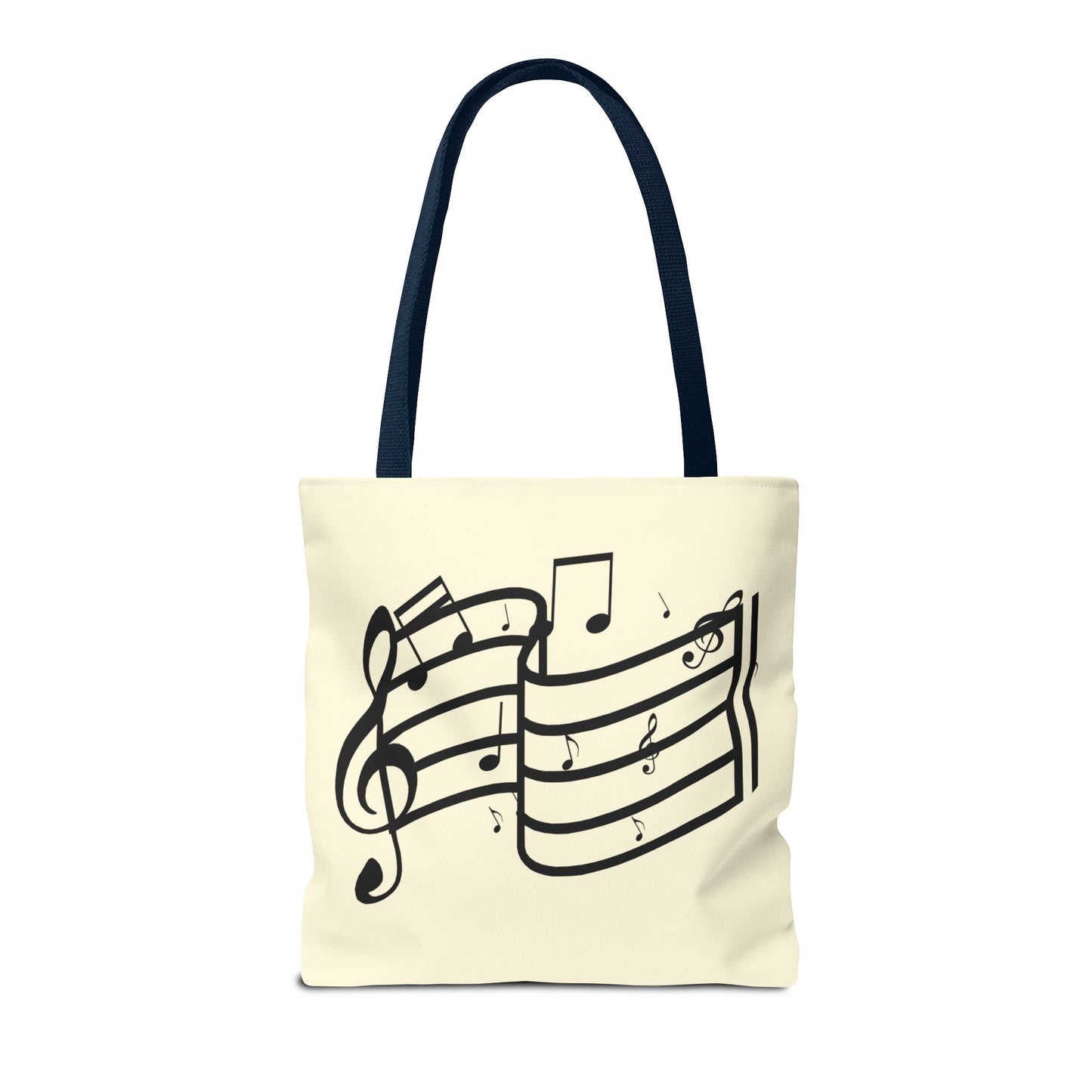 Music Notes Tote Bag — Sheet Melody Canvas Tote for Musicians & Music Lovers