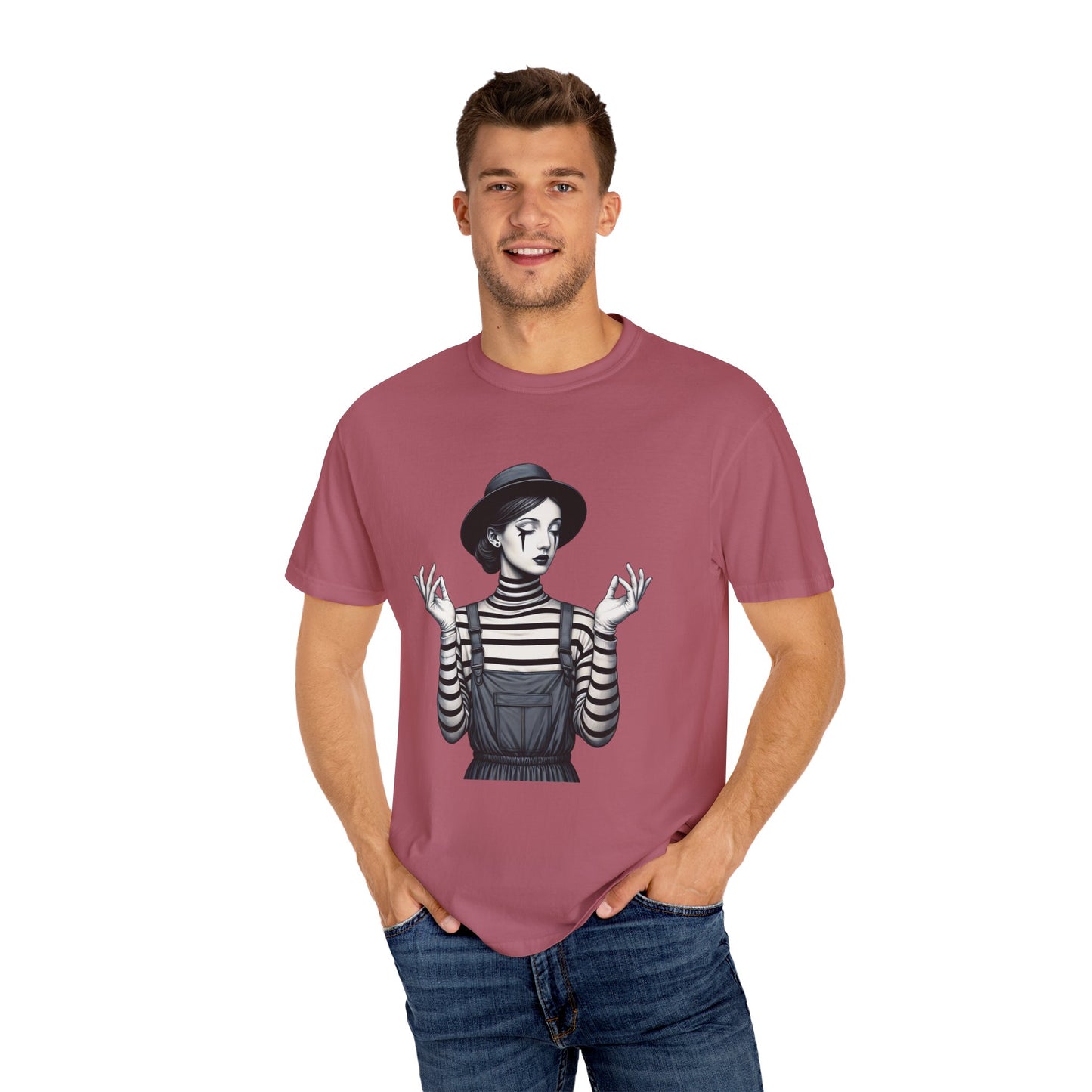 Gothic Striped Graphic Unisex T-Shirt, Edgy Casual Wear