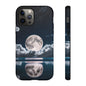 Moonlit Reflection Phone Case — Night Sky Moon & Clouds Tough Case