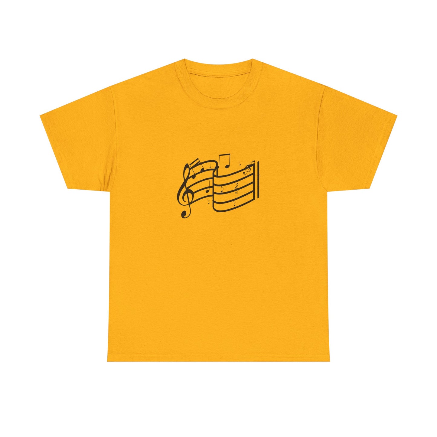 Music Notes T‑Shirt — Minimalist Sheet Music Tee for Musicians & Music Lovers