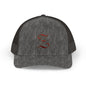 Embroidered 'Z' Snapback Trucker Cap — Vintage Monogram Initial Hat