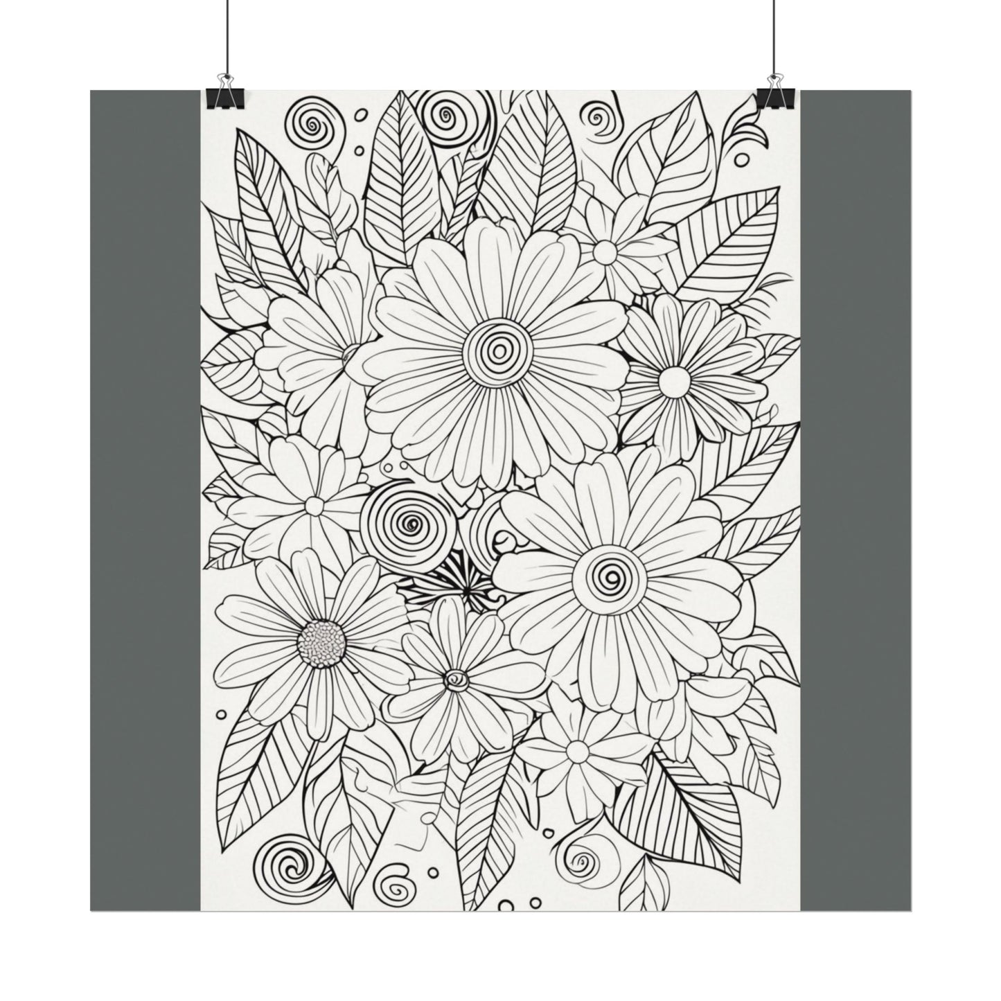 COLOR IT YOURSELF  Line Art Poster — Textured Matte Print