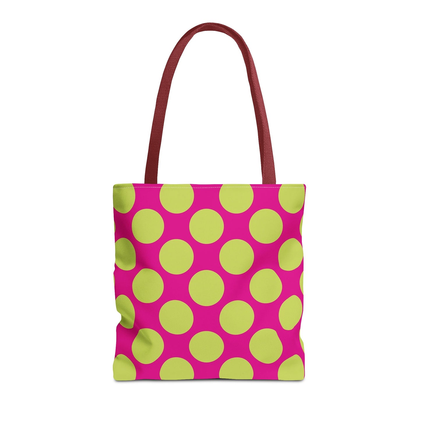 Vibrant Polka Dot Tote Bag, Colorful Shopping Bag, Eco-Friendly Tote