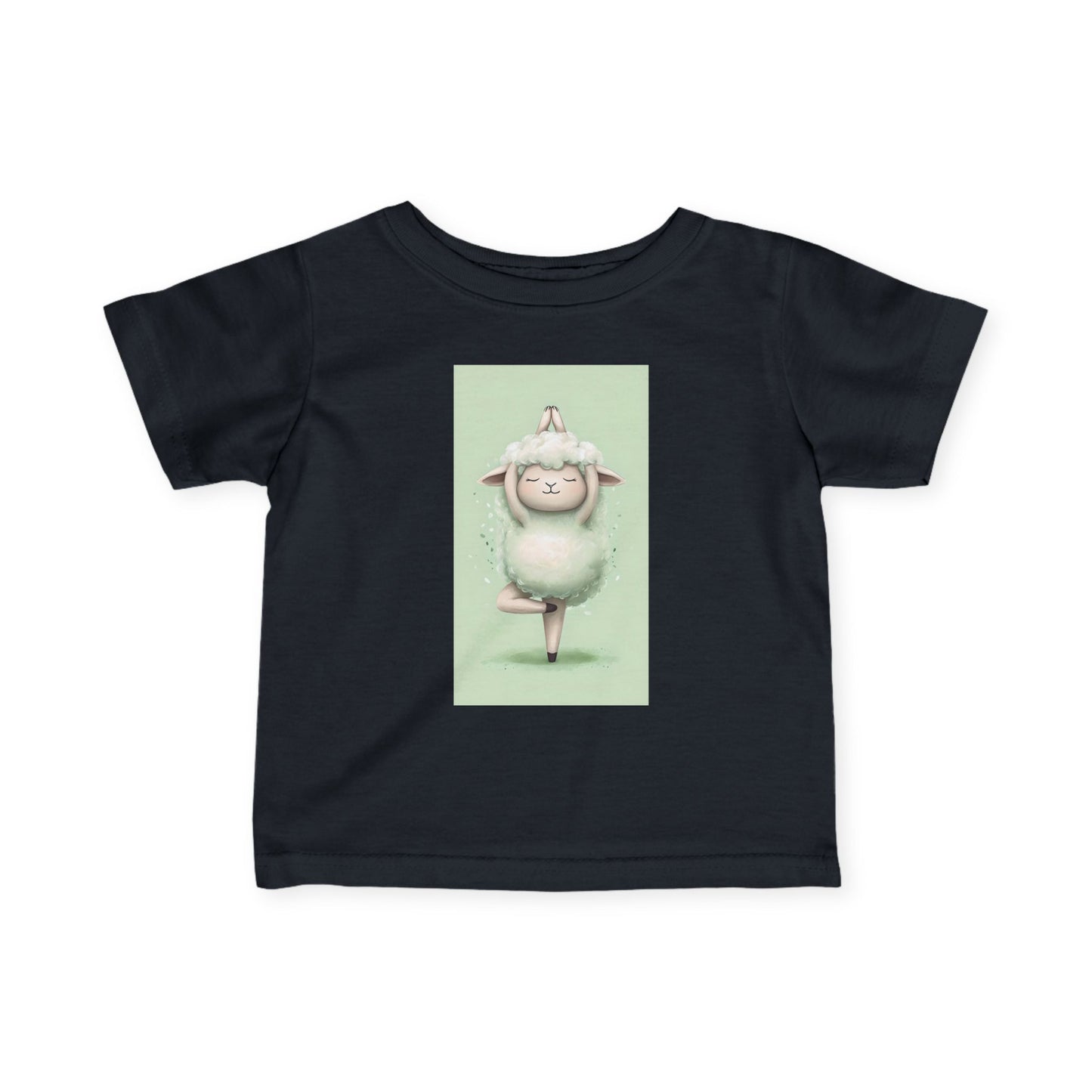 Infant Tee — Cute Ballet Sheep Baby Shirt ("Little Ballerina" Design)