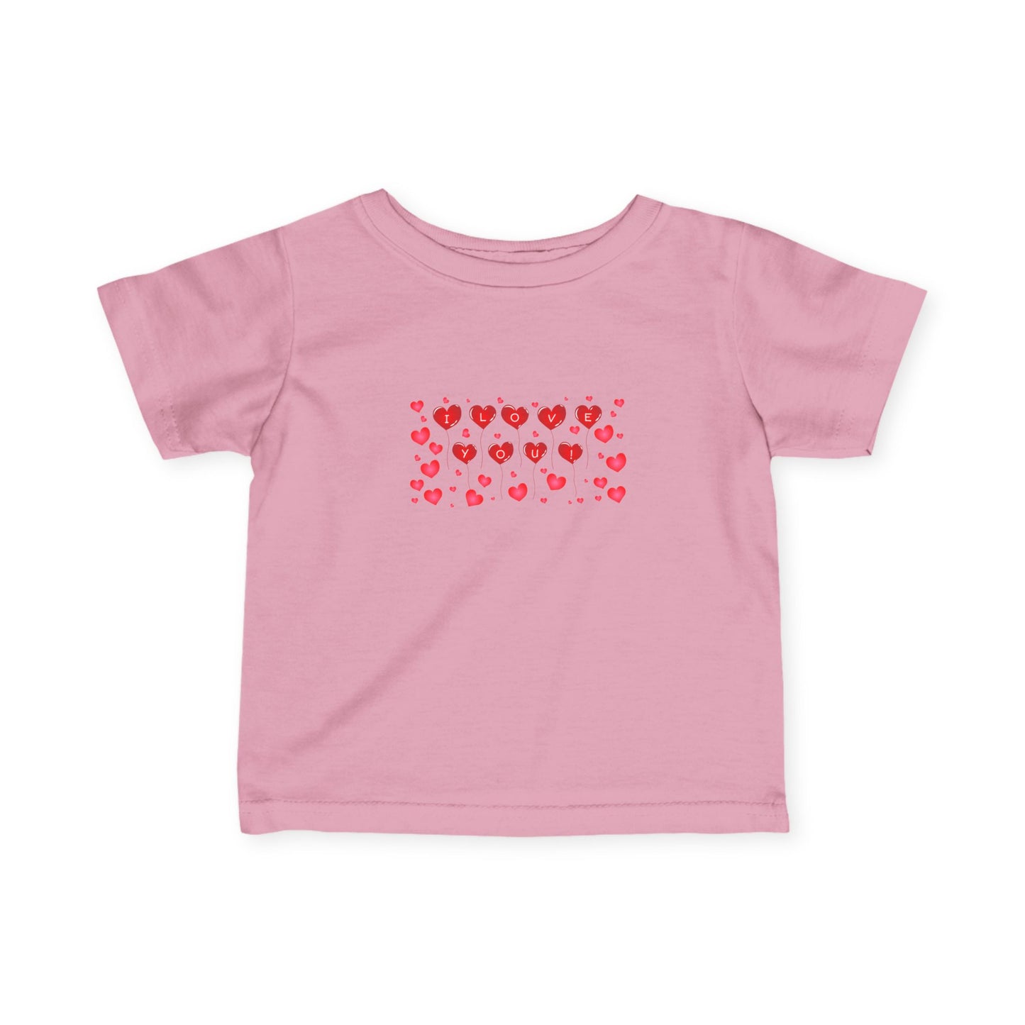 Infant Tee — Red Heart Pattern Baby Shirt (Valentine’s Day)