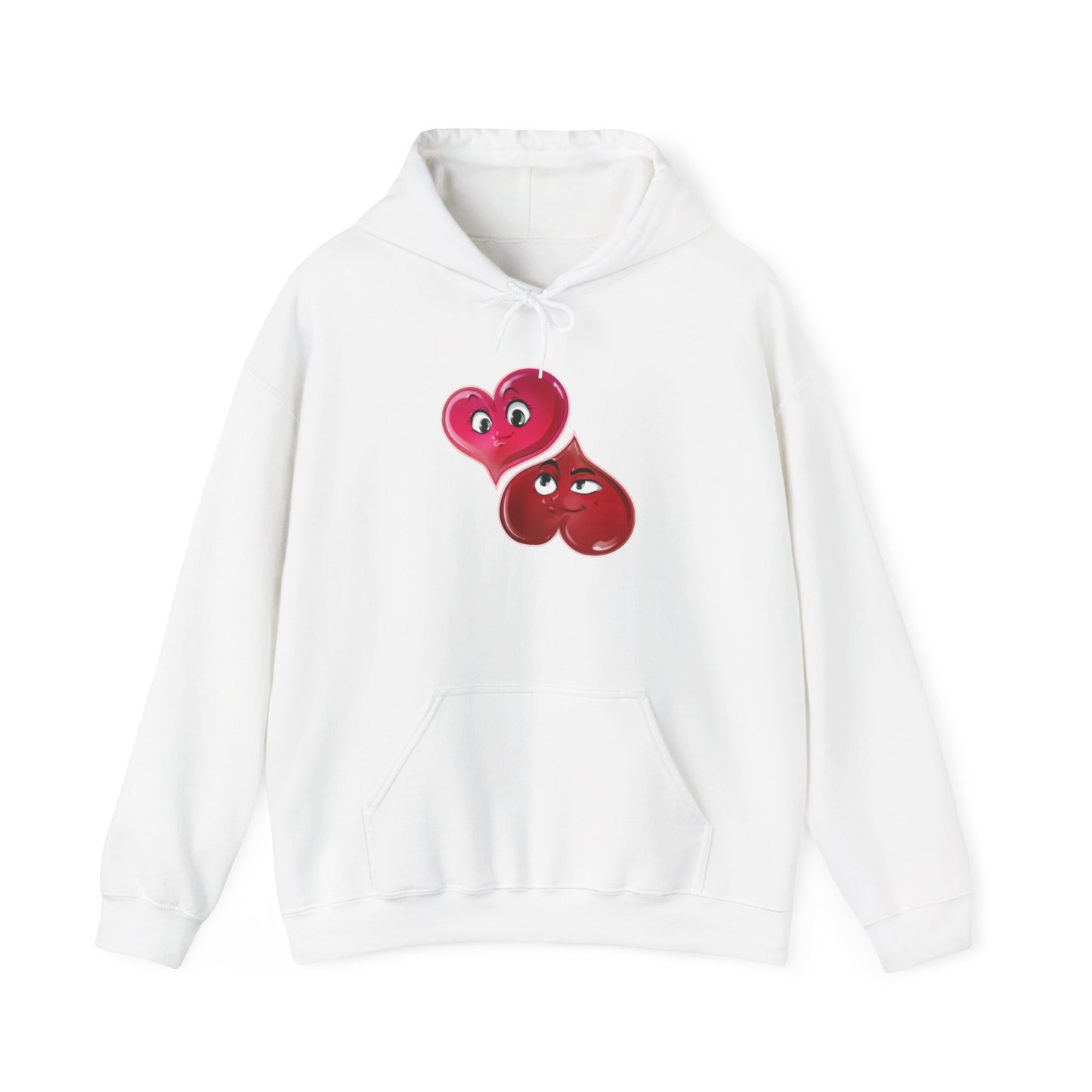 Heart Buds Hoodie — Cute Pair of Cheeky Heart Characters, Valentine’s Day Gift