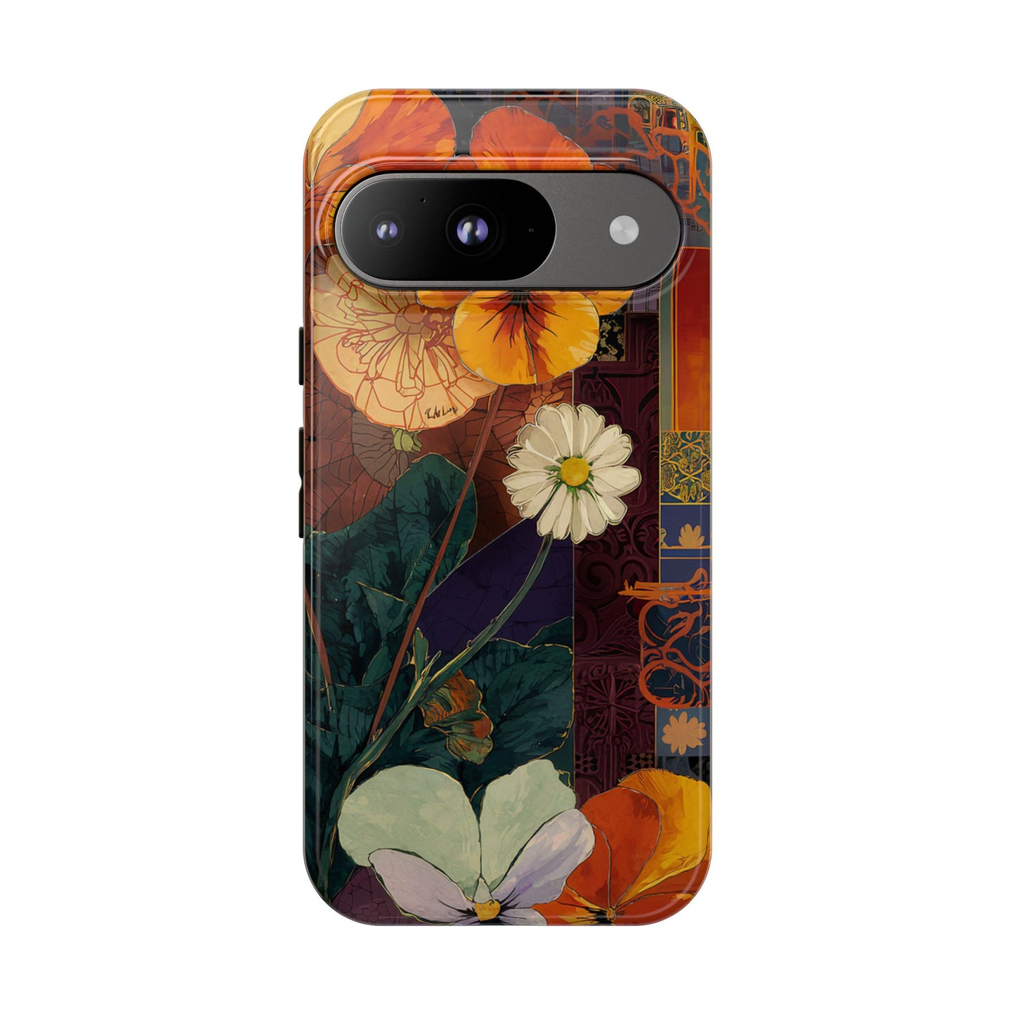 Floral Pansy Tough Phone Case — Vintage Botanical Protection