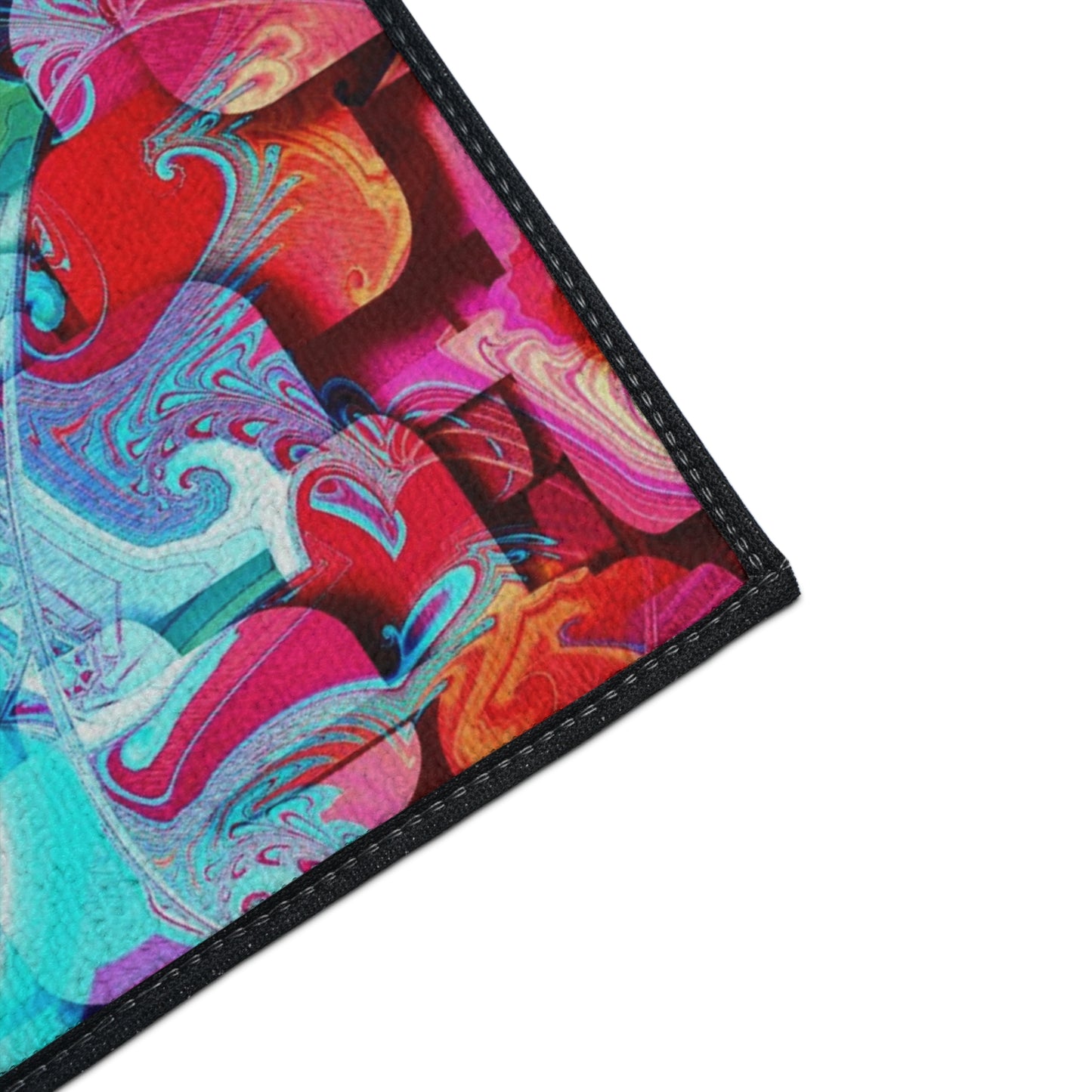 Abstract Color Splash Floor Mat — Heavy Duty Non‑Slip Door Rug