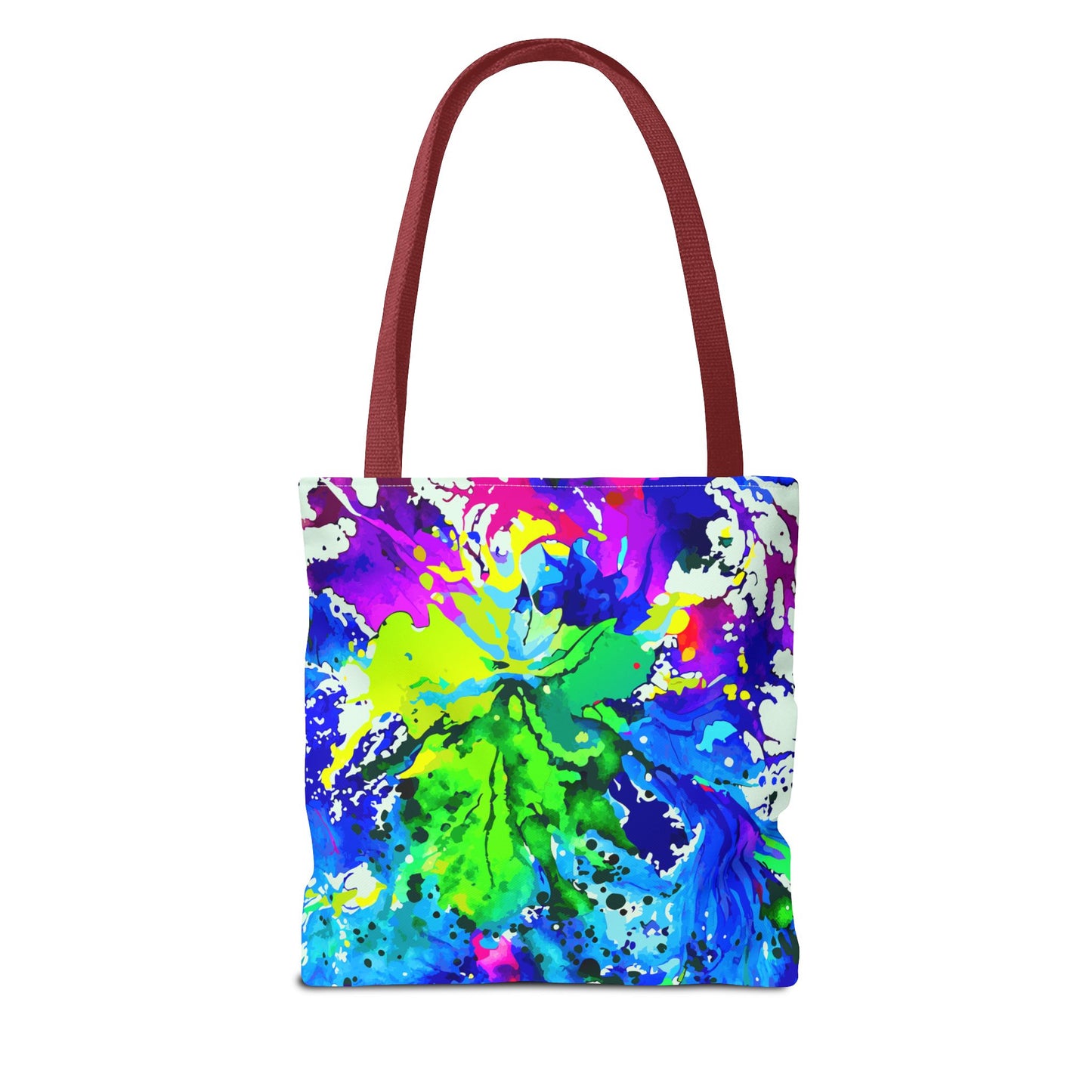 Vibrant Abstract Tote Bag Colorful Shopping Bag, Beach Tote