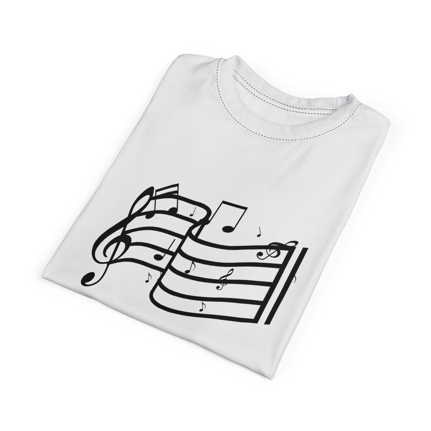 Musical Notes Graphic Tee — Treble Clef Sheet Music T-Shirt