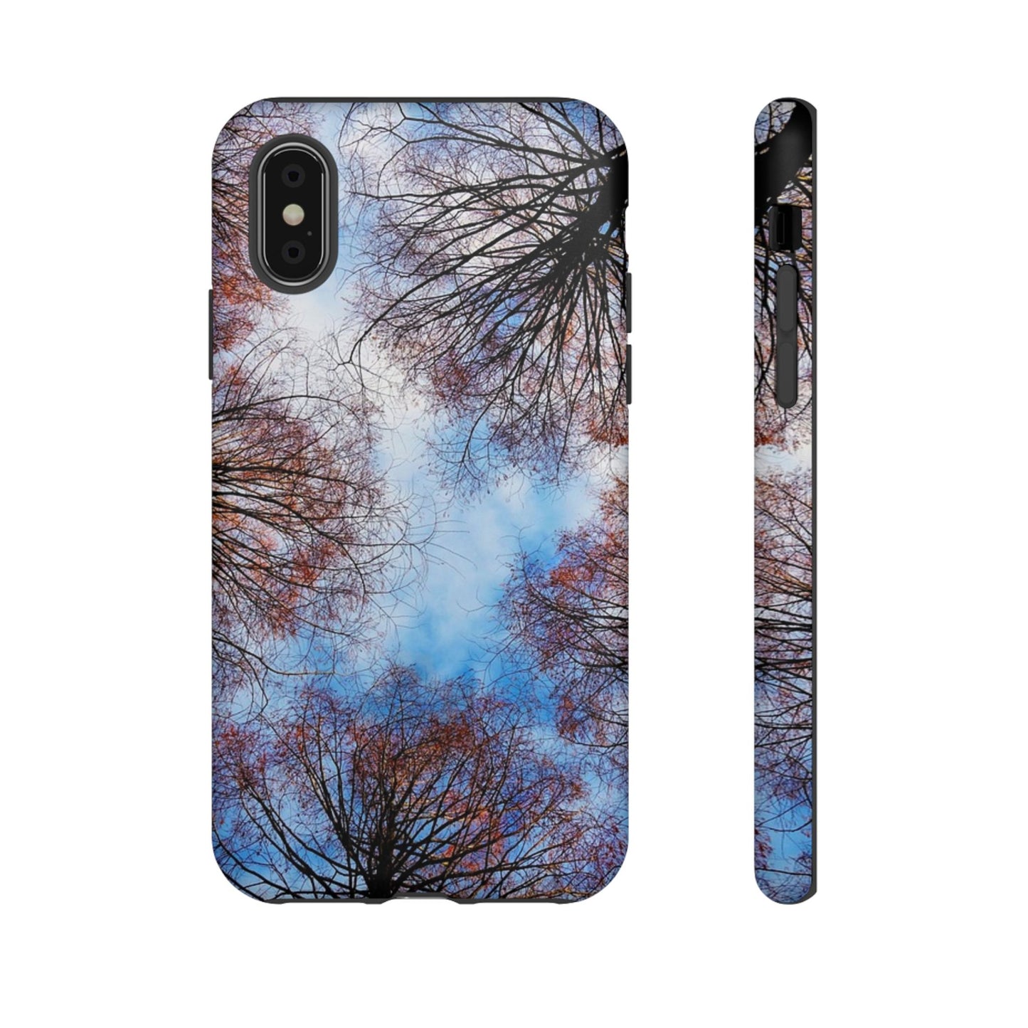 Skyward Trees Phone Case — Nature Forest Canopy Protective Tough Case