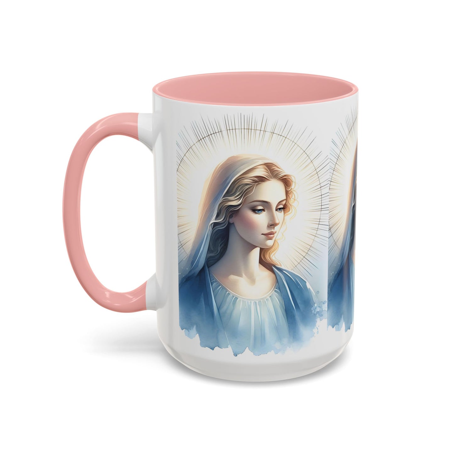 Serene Virgin Mary Accent Coffee Mug