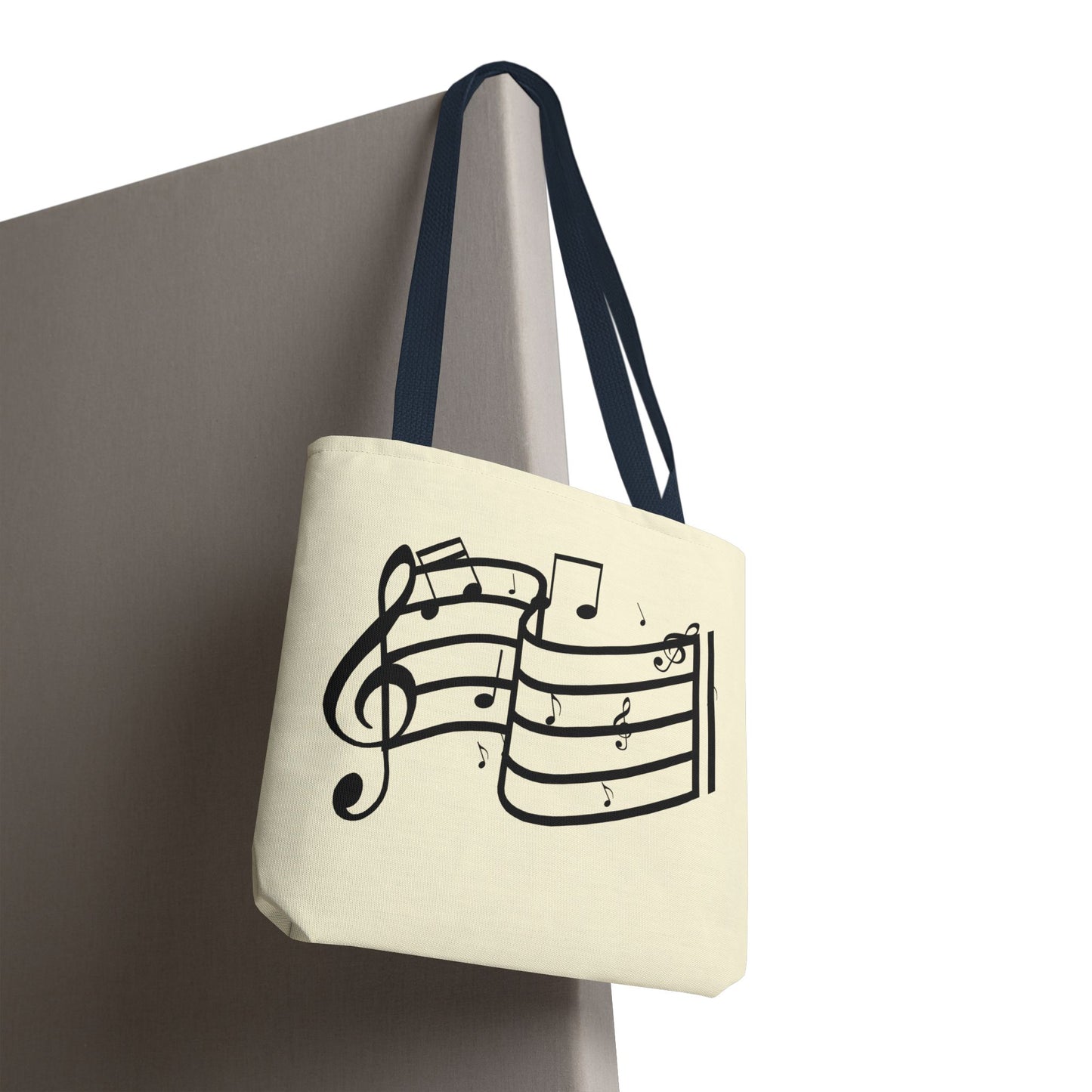 Music Notes Tote Bag — Sheet Melody Canvas Tote for Musicians & Music Lovers