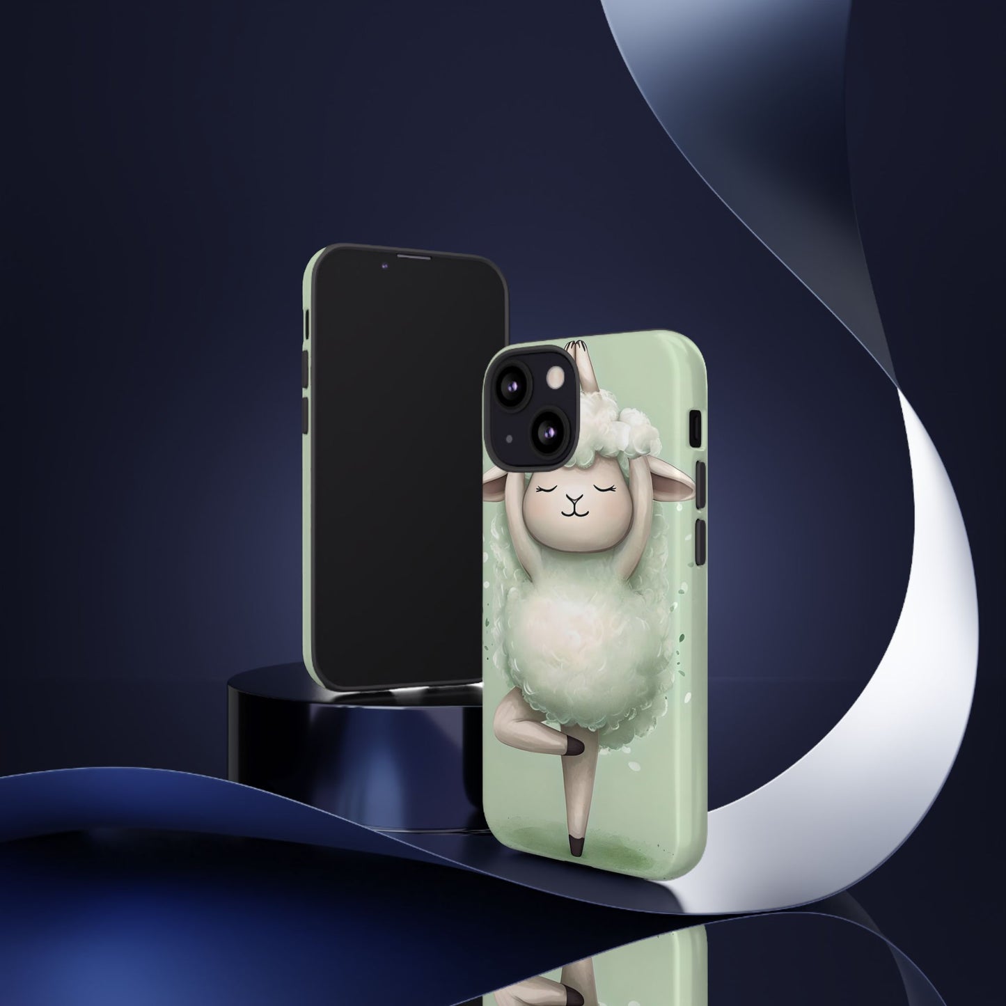 Cute Yoga Sheep Phone Case — Pastel Lamb Ballerina Protective Cover