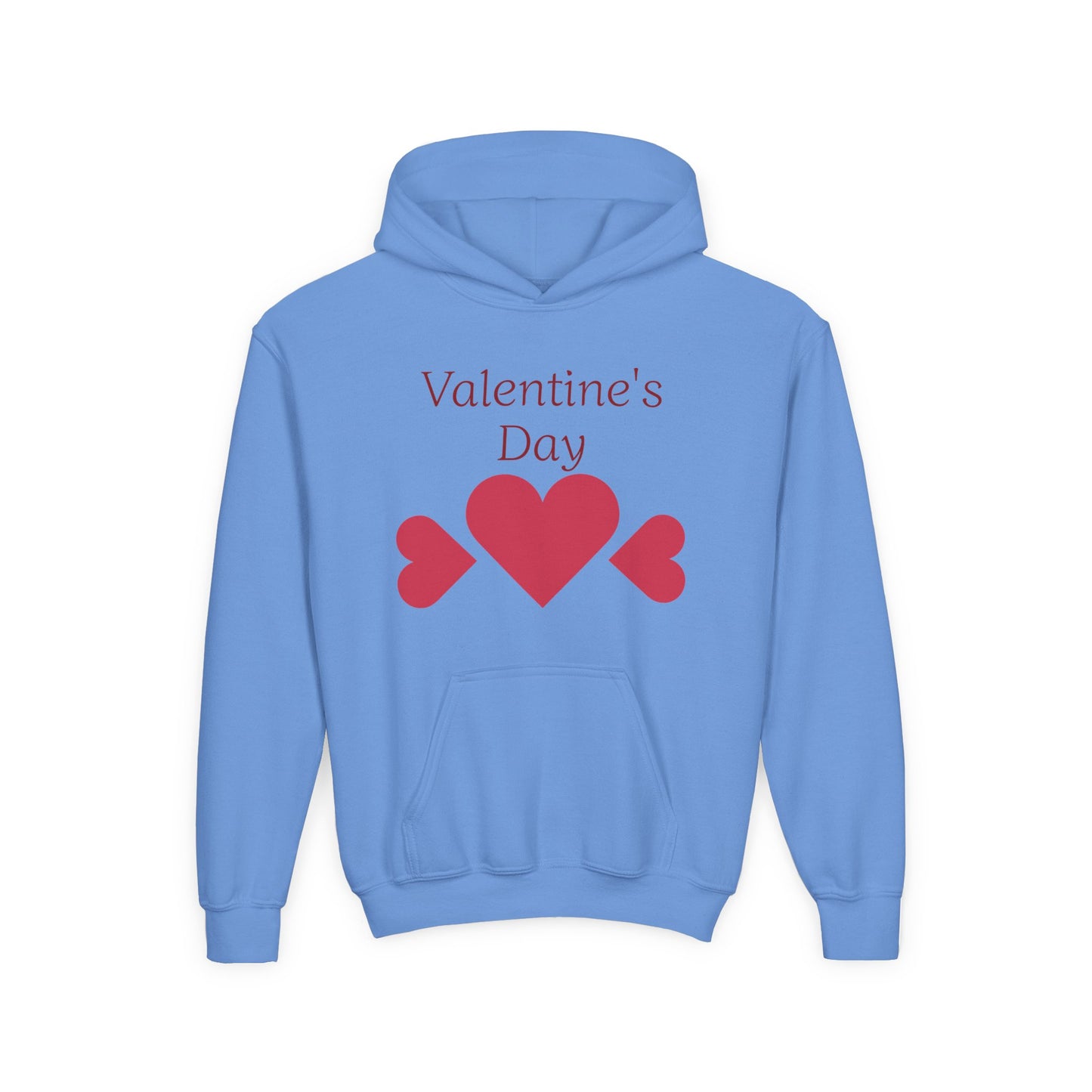 Valentine's Day Kids Hoodie - Pink Heart Trio Youth Sweatshirt