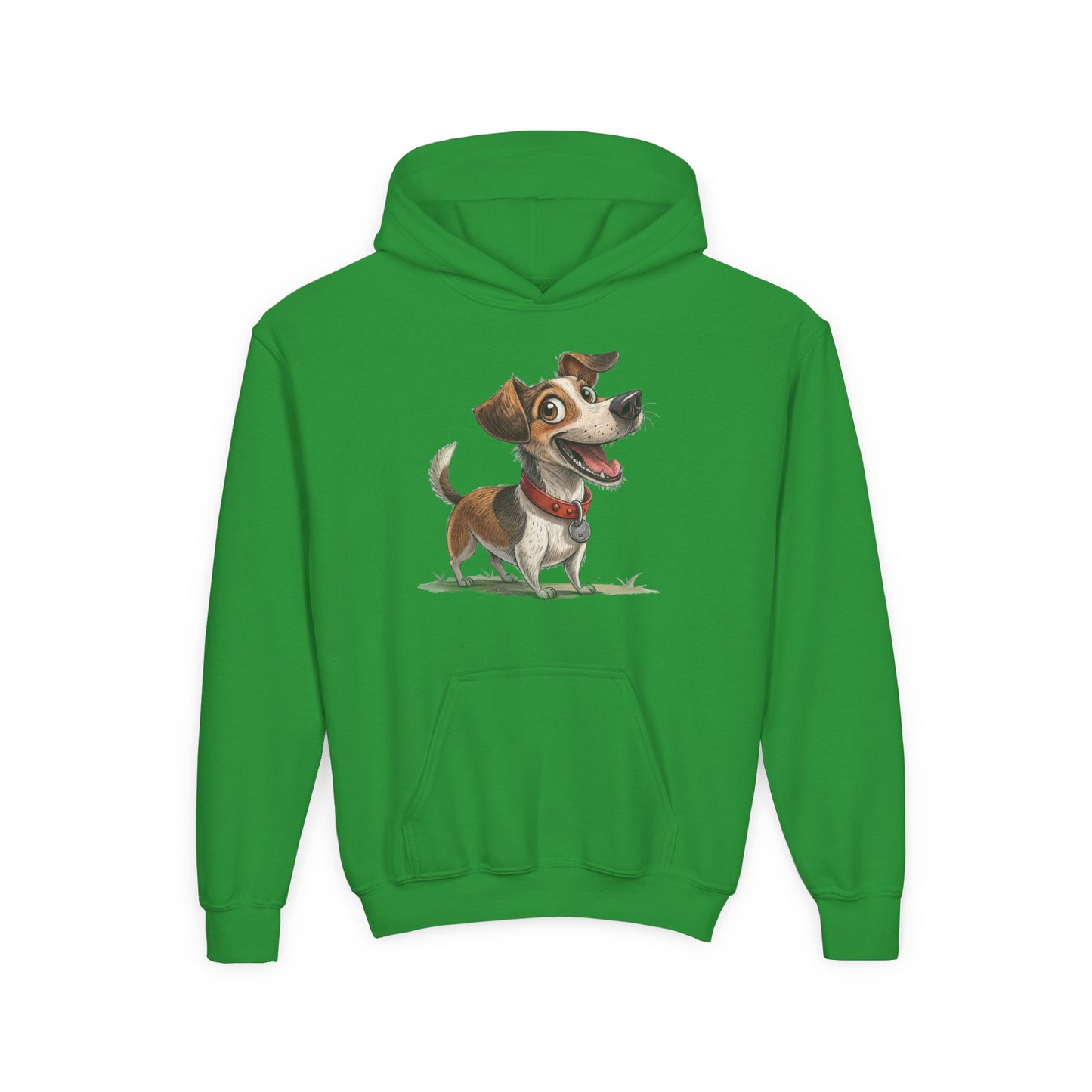 Kids Dog Hoodie – Cute Cartoon Jack Russell Puppy Sweatshirt (Custom Name Option)