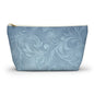 Blue Floral Swirl Accessory Pouch — T-Bottom Makeup & Travel Zip Bag