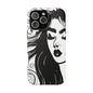 Artistic Black & White Portrait Phone Case — Magnetic Impact-Resistant