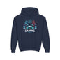 Youth Gaming Hoodie — Robotic Gamer Emblem Sweatshirt