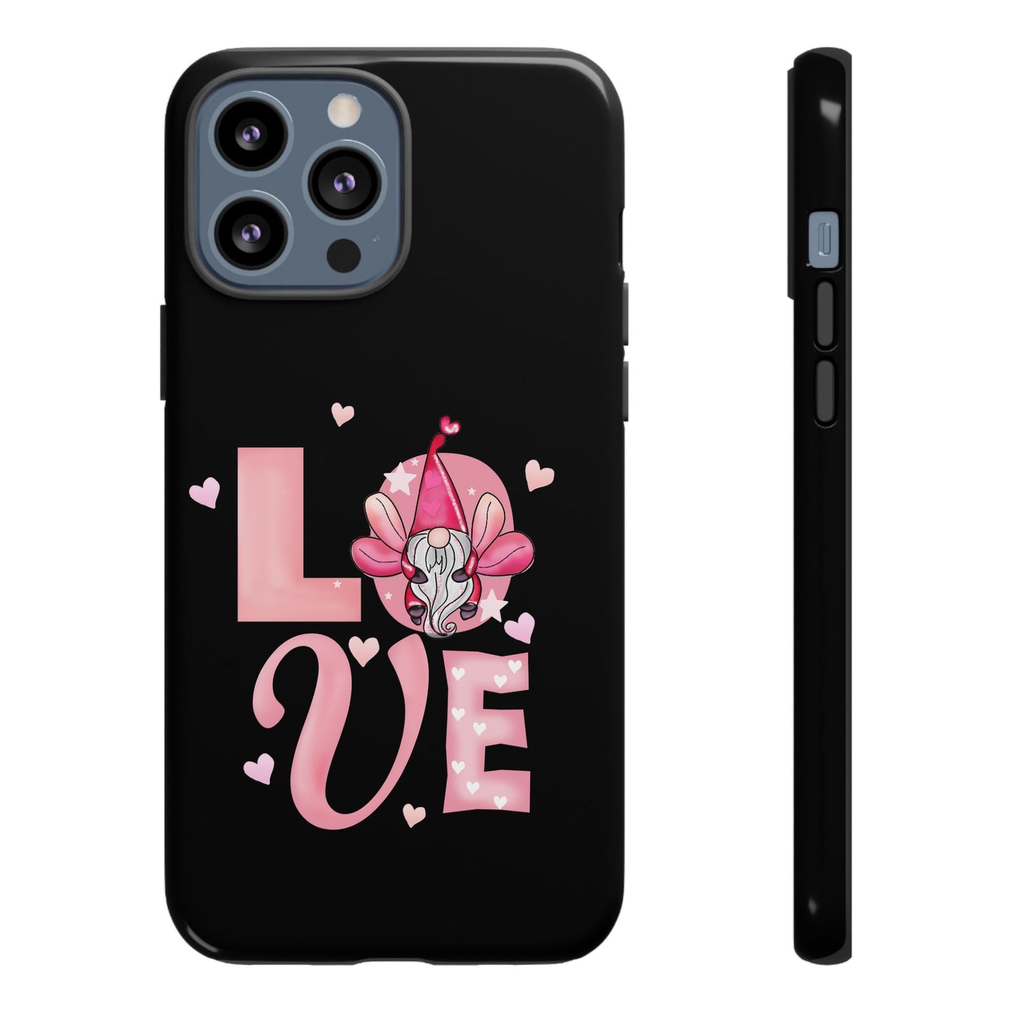 Love Gnome Phone Case — Cute Pink Heart Valentines Protective Case