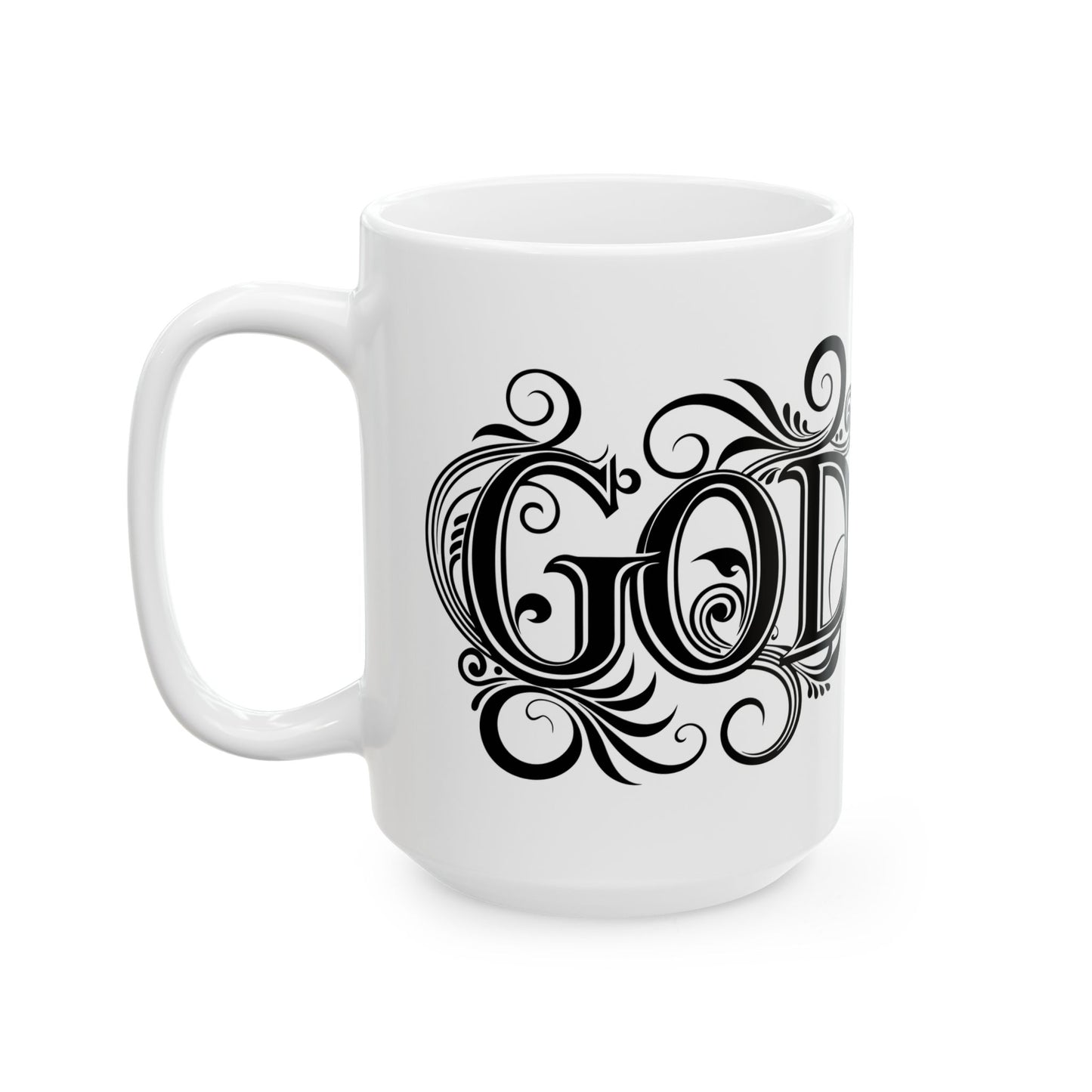 Elegant God Mug for Coffee Lovers, Inspirational Gift, Home Decor, 11oz, 15oz, Spiritual Drinkware, Religious Mug