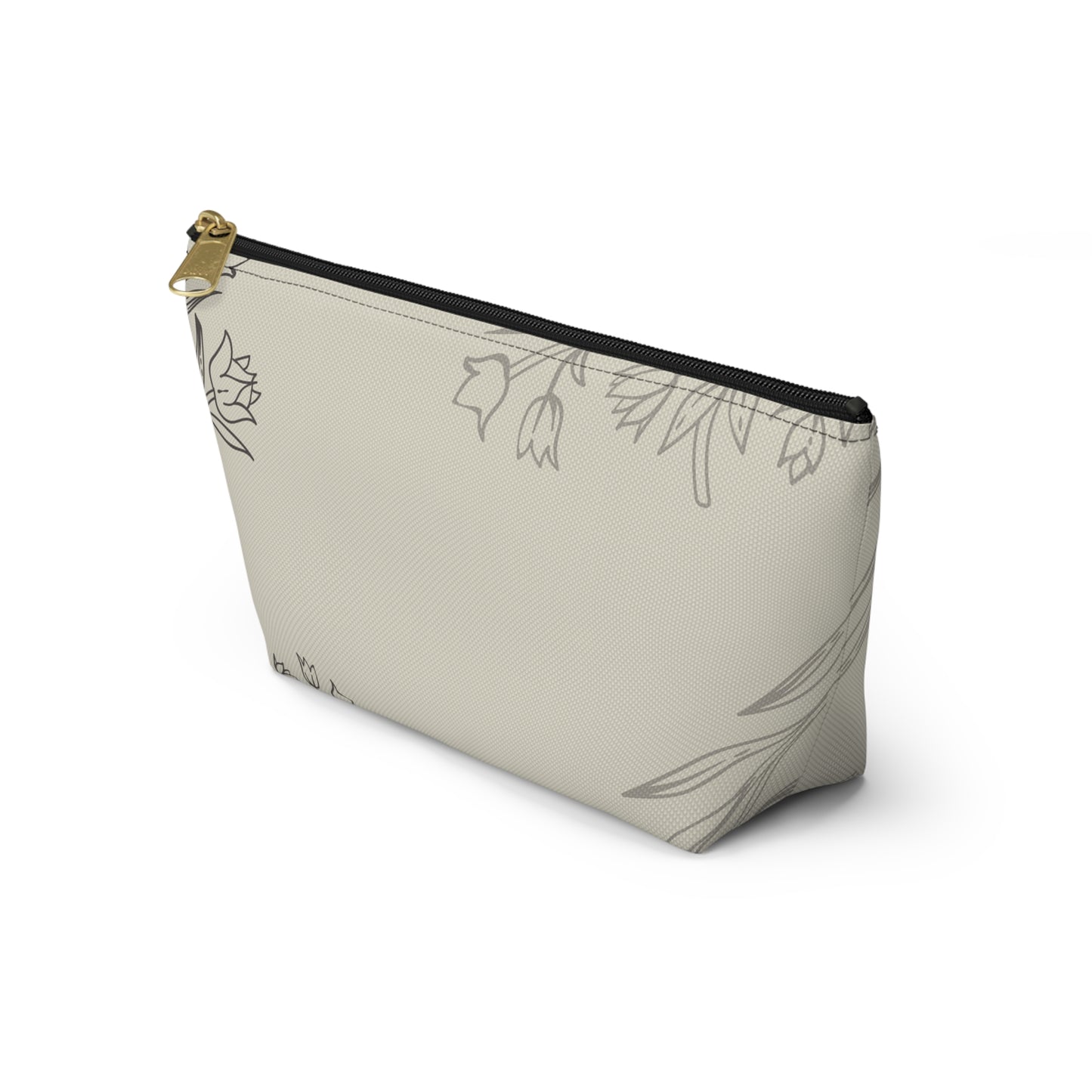 Floral Sketch Accessory Pouch — T‑Bottom Makeup & Travel Organizer